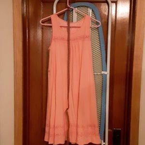 Peach pink knee length dress